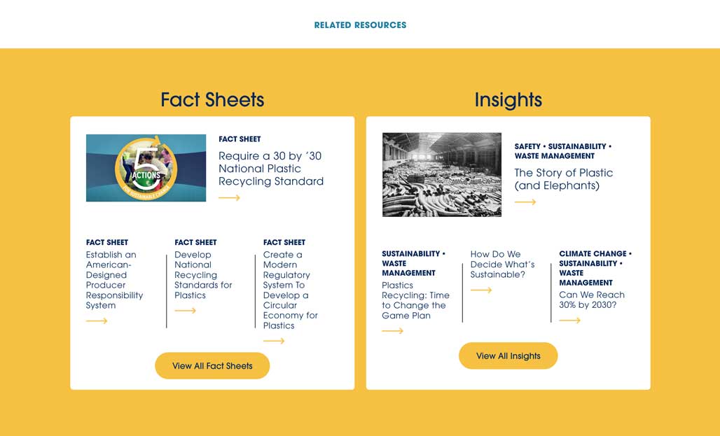 The UI for the related resources widget.