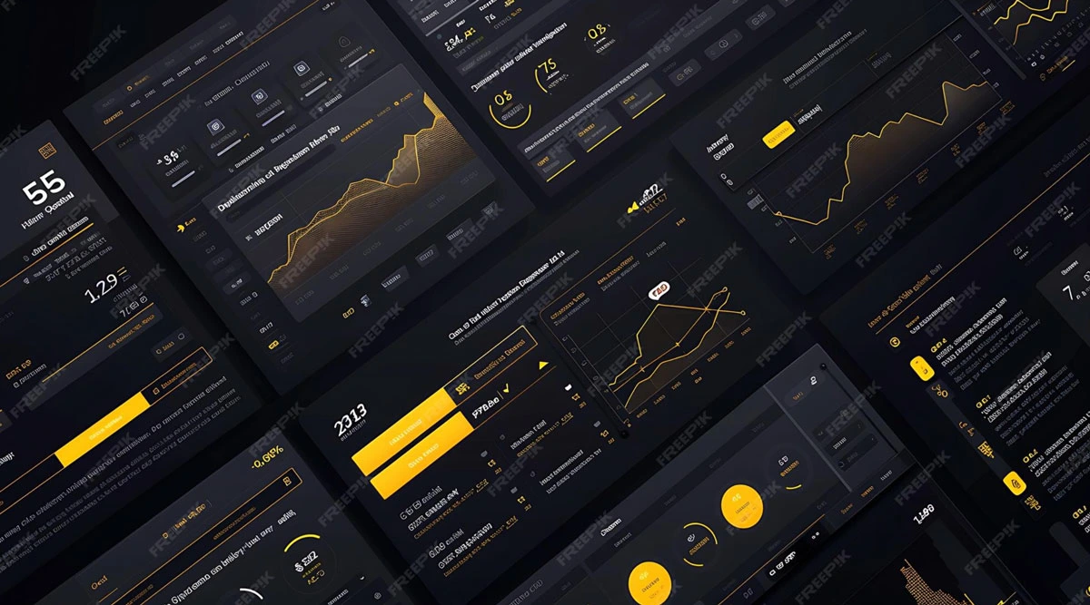 Dark yellow dashboard